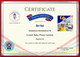 Certificate Preview